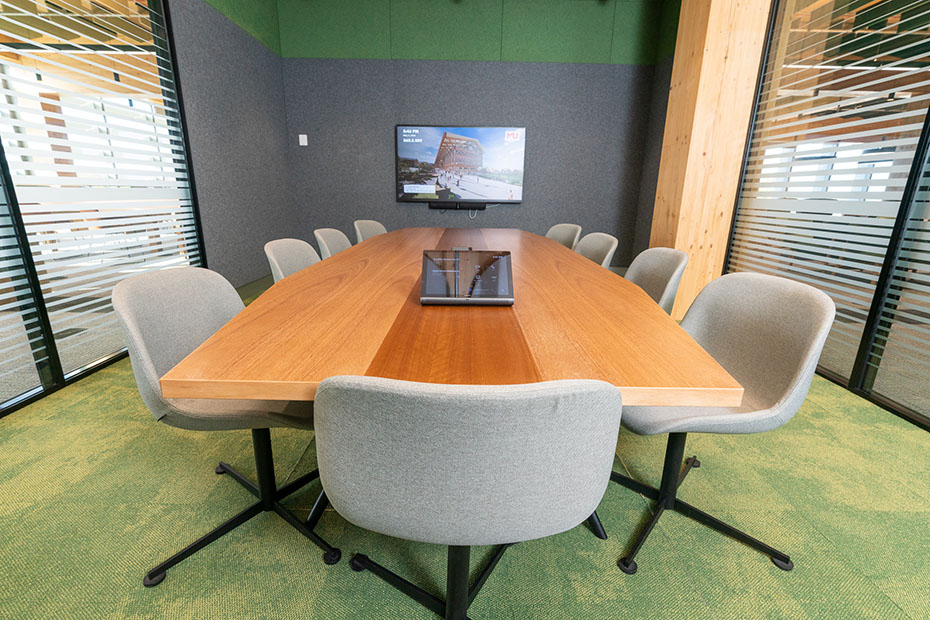 theworkspace-meetingroom Meeting room with large conference table