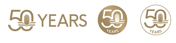 50 years logo and wordmark
