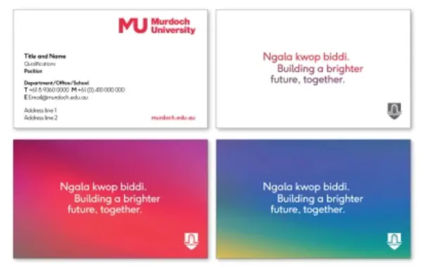 Thumbnail showing business card examples