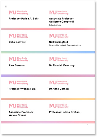 Event name badge samples