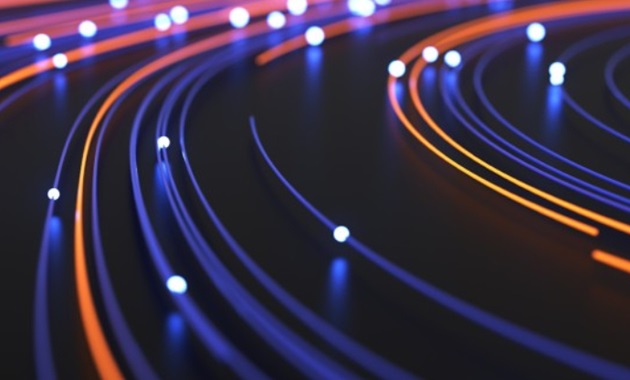 Artificial intelligence a new ecological warrior Abstract image of colourful lines on a black background