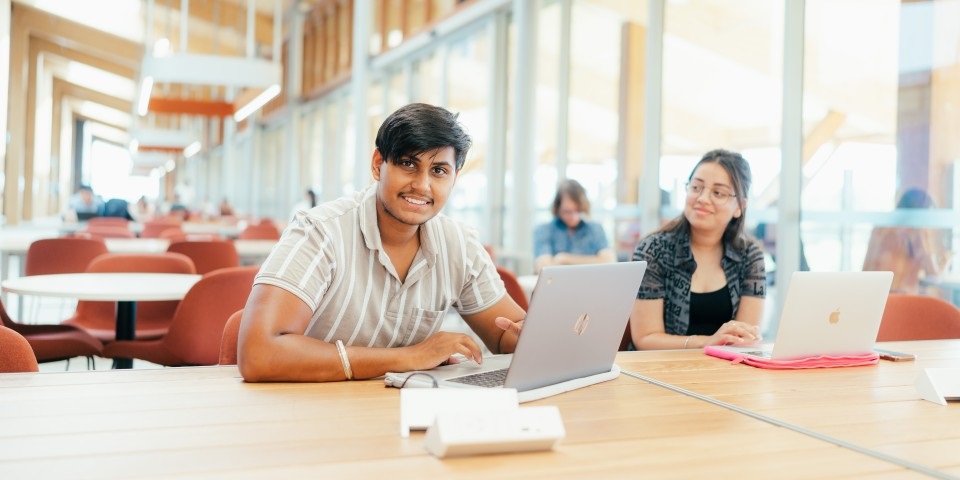 Student studying in Boola Katitjin