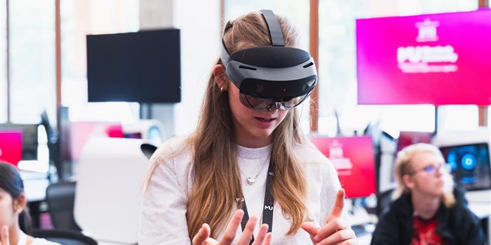 Student using VR Goggles