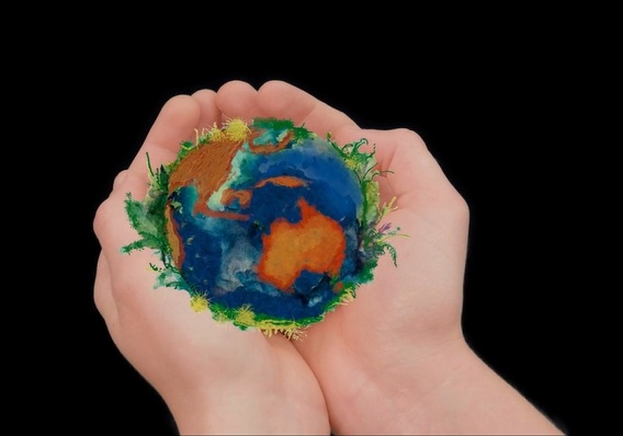 our earth in our hands drawing of our earth in hands