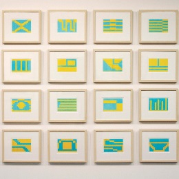 Artwork by Karl WIEBKE, 24 Flag Drawings, 2008