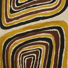 Artwork by Billy THOMAS, Young Woman’s Corroboree, 1998