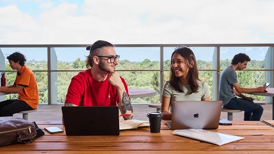 Murdoch University students using laptops