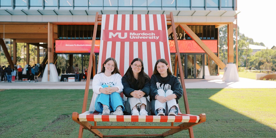 Future students enjoying activities at a Murdoch University event