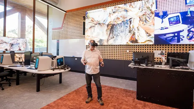 Murdoch staff member with headset