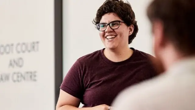 Murdoch University law and criminology student in classroom