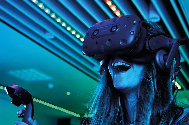 Person using VR headset