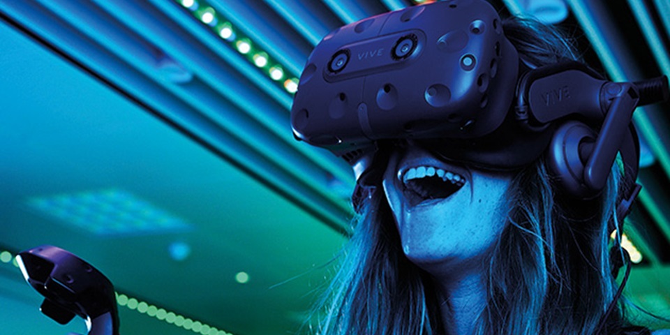 Person using VR headset
