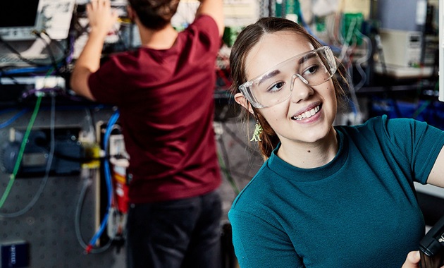 engineering student smiling