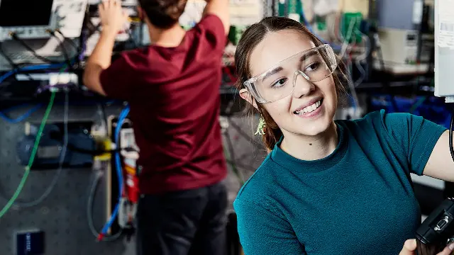 engineering student smiling