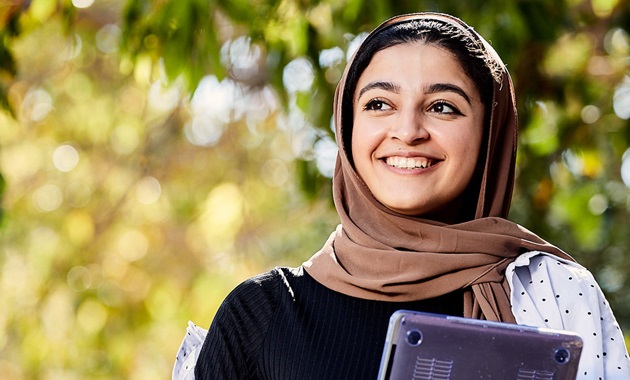 student smiling