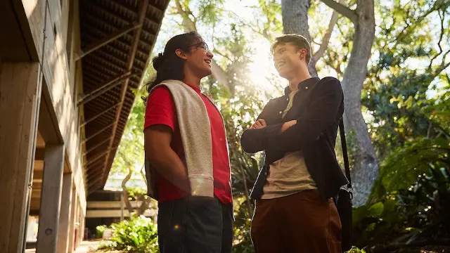 Two students talking