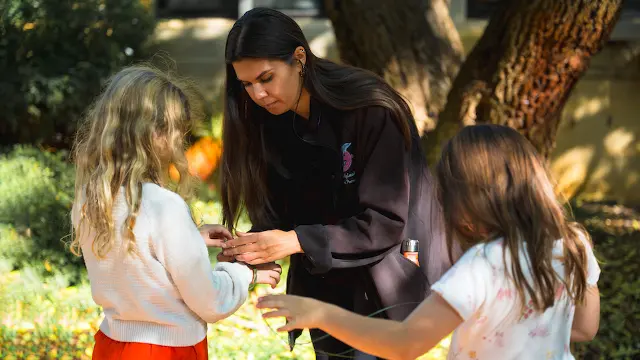 Indigenous woman with children