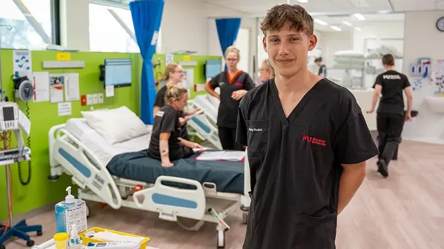 Murdoch University nursing student in hospital scenario