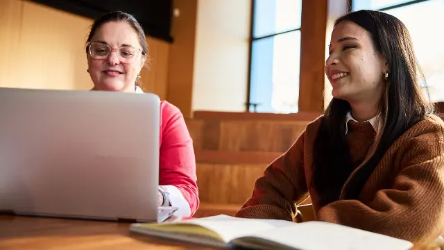 Student with lecturer