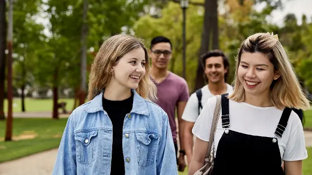 Students enjoying the south street campus