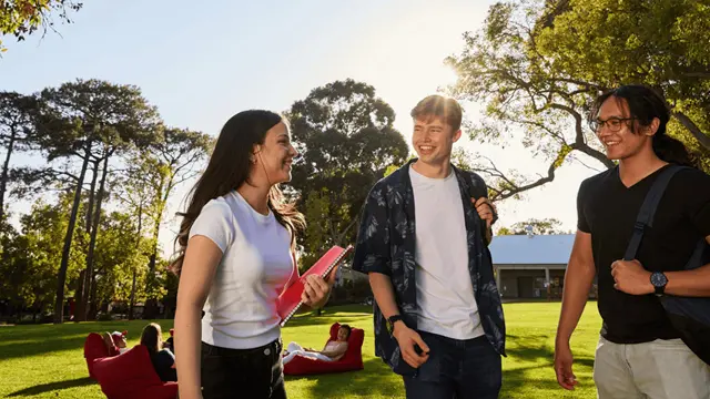 Students on Bush Court