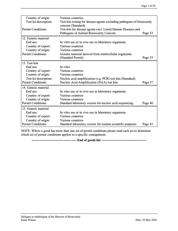Page 3 New Import Permit