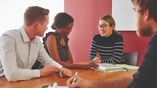 Law students working together.