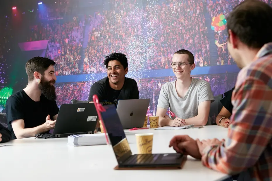 Students sitting at table