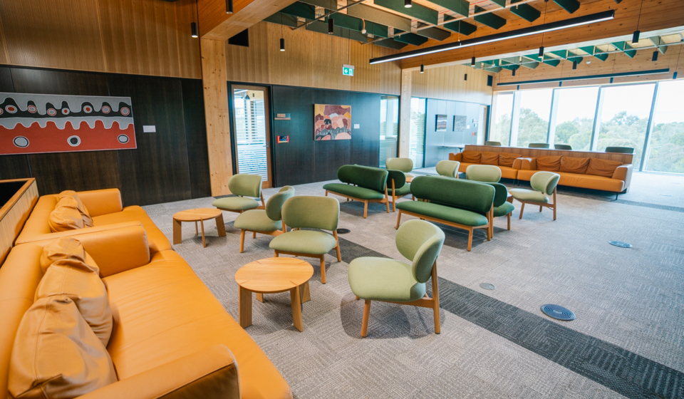 Common area with chairs, sofas and tables