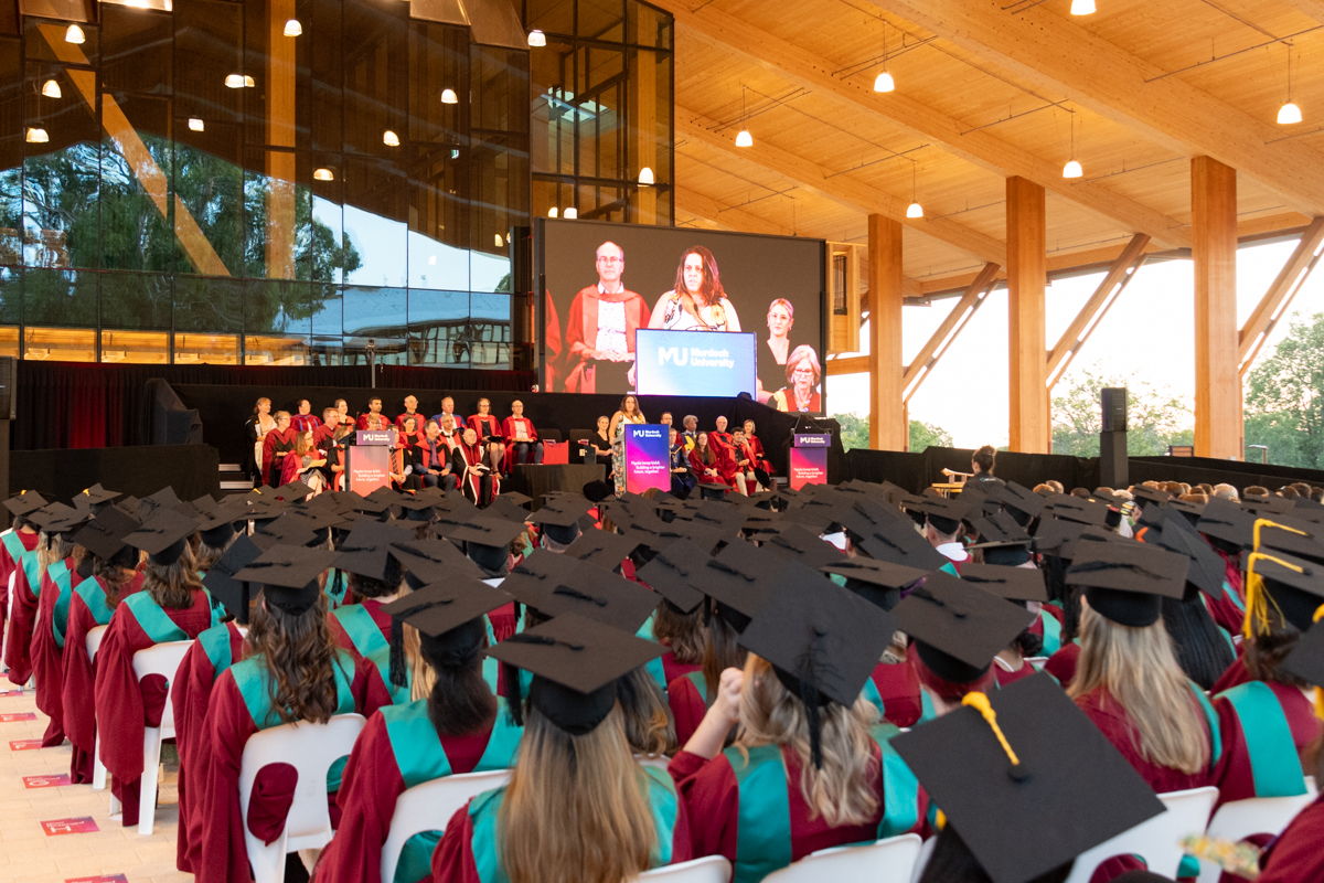 Graduands seated at graduation ceremony