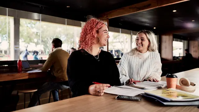 students in student hub