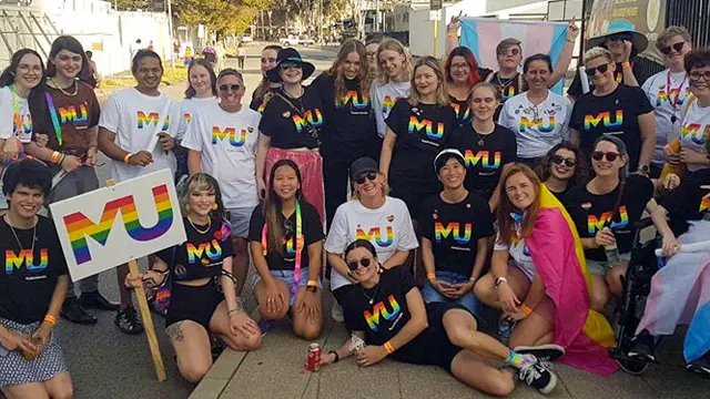 2021 Pride Parade participants.