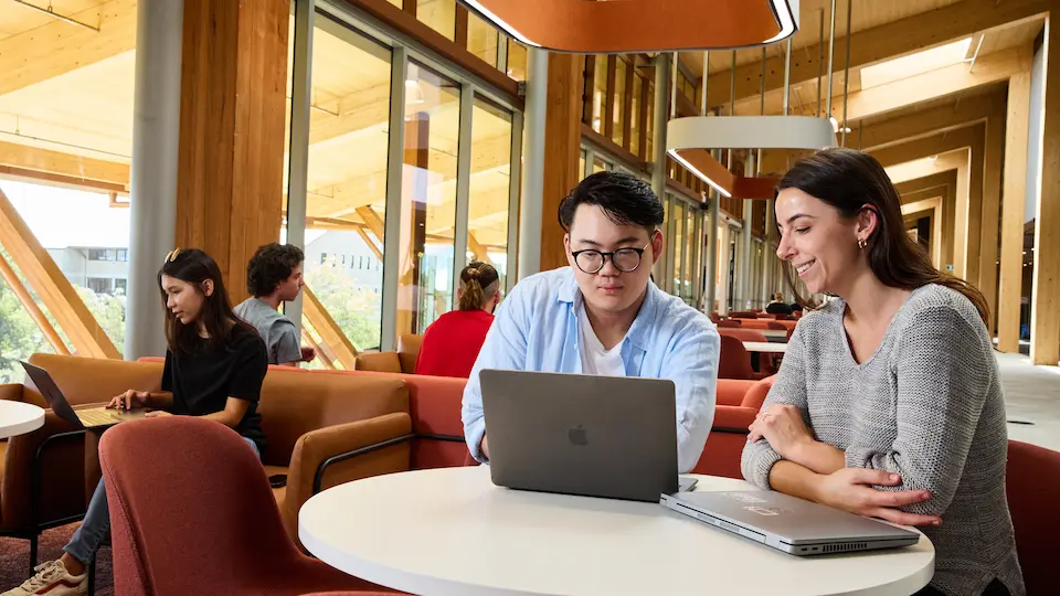 BK two students discussing