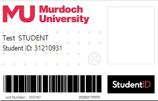 Sample student ID card