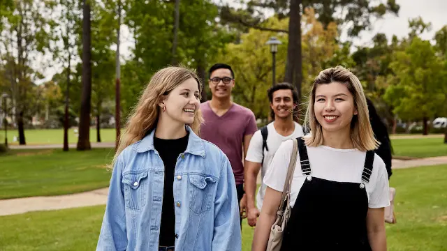 students on bush court