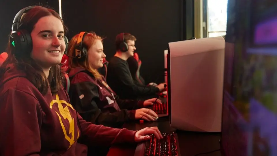 Group of students participating in eSports