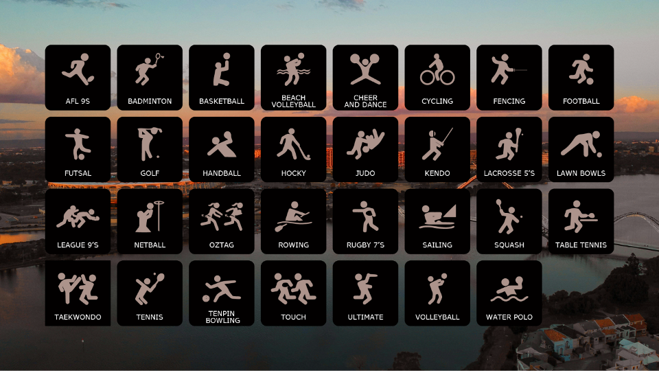 Unisports Nationals Sports List