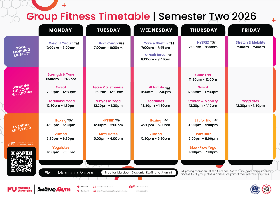 Semester 2 Timetable