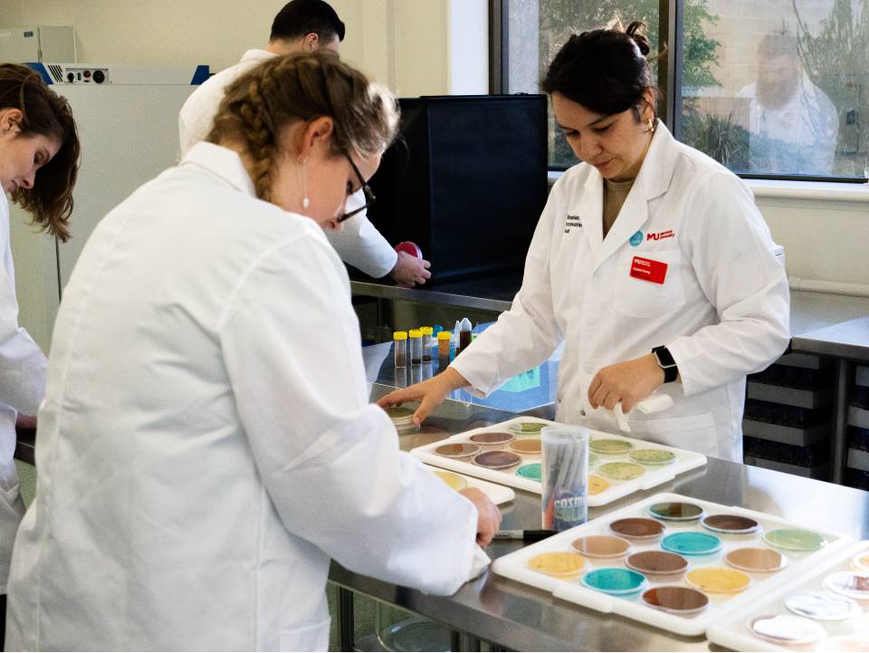Crystal Young from Murdoch's Bioplastics Innovation Hub working in the lab