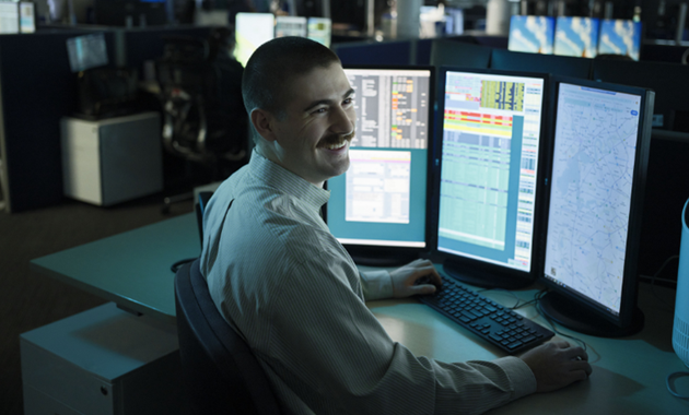 Joel Blazevic, a Murdoch University mathematics graduate, working as an insights analyst analysing real-time emergency response data to support decision-making at St John WA.