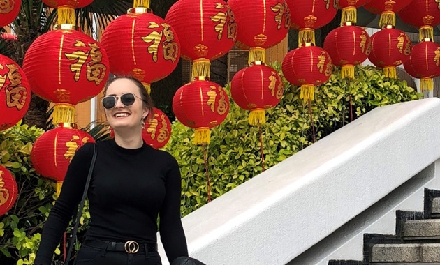 Murdoch University student Chelsea Lee Lee who went on exchange to the City University of Hong Kong  as part of the Columbo Plan