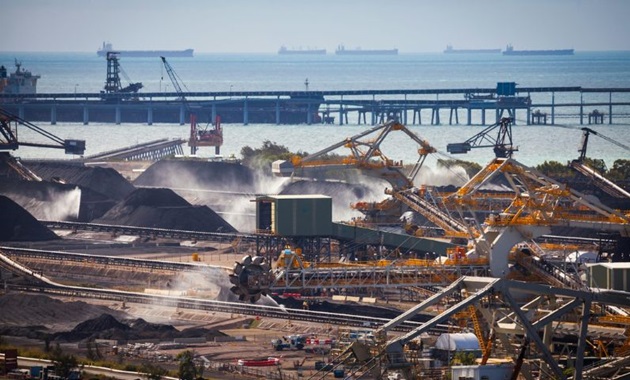 Hay Point. Australia's bulk coal terminals. Reclaimers, conveyors and stackers for handling and exporting coal.