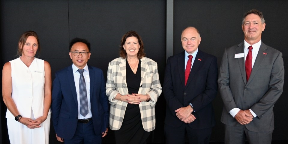 Dr Kaara Klepper, Prof Chengdao Li, Hon Jackie Jarvis MLC, Prof Andrew Deeks, Prof Peter Eastwood