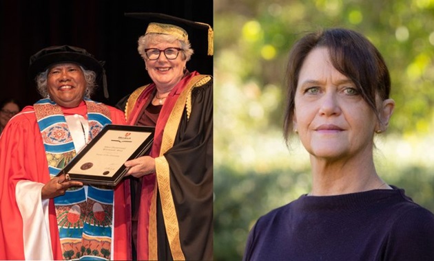 Dr Mara West and Emeritus Professor Sue Fletcher OA.