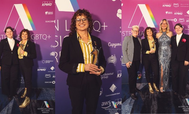 Dr Rebecca Bennett at LGBT  Inclusion Awards