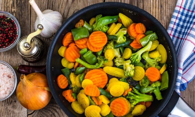 food in pan
