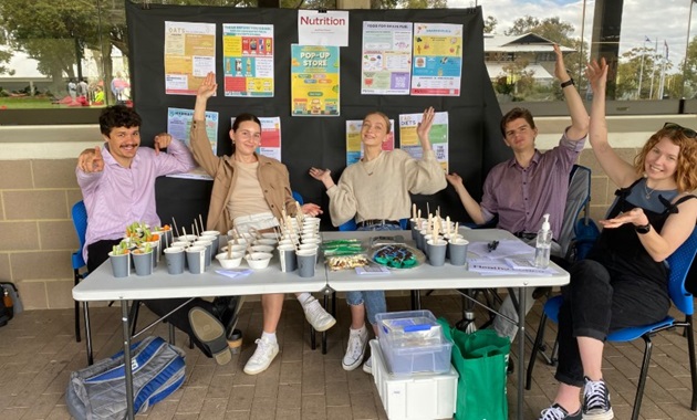 The Food Science and Nutrition students' stall at Market Day