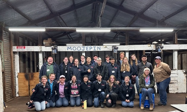 Animal Science students visit Moojepin Merinos in Katanning in 2026 as part of their Livestock Industry Tour