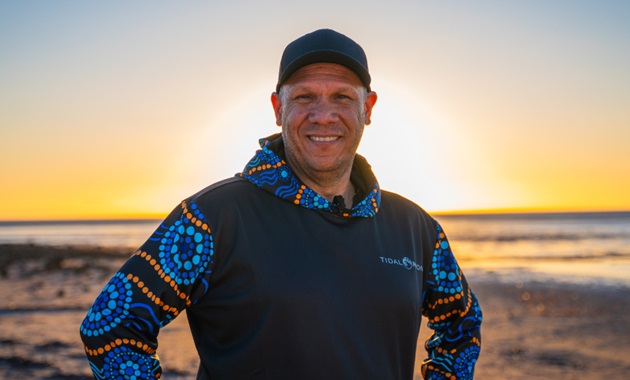 Michael Wear at sunset at Shark Bay