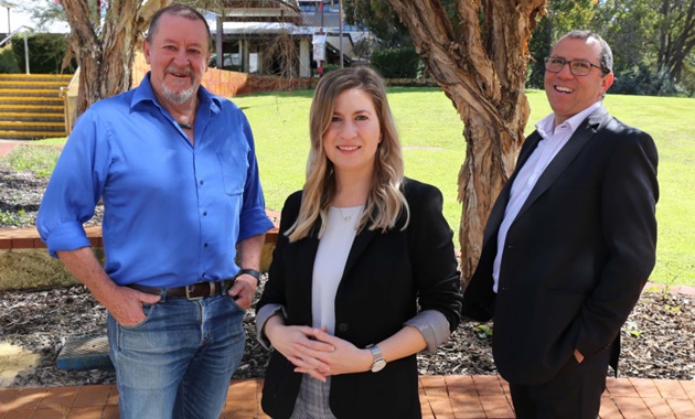 Steve Wilton, Loren Flynn and Anthony Akkari, who are working on a drug to treat MND